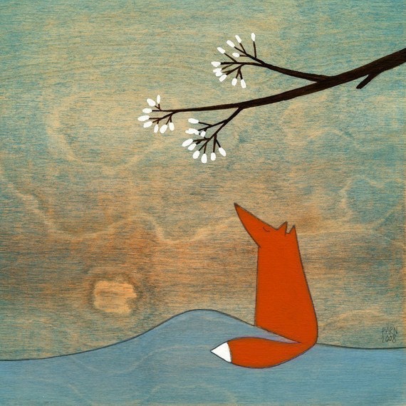 The Fox and the Marshmallows - Signed Art Print