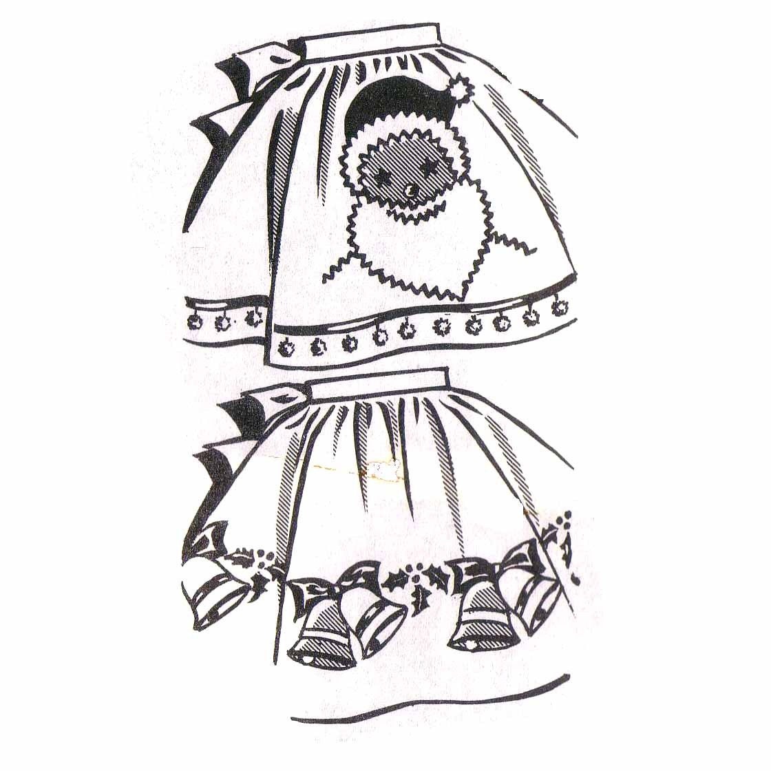 50s Christmas Aprons size medium vintage pattern mad men