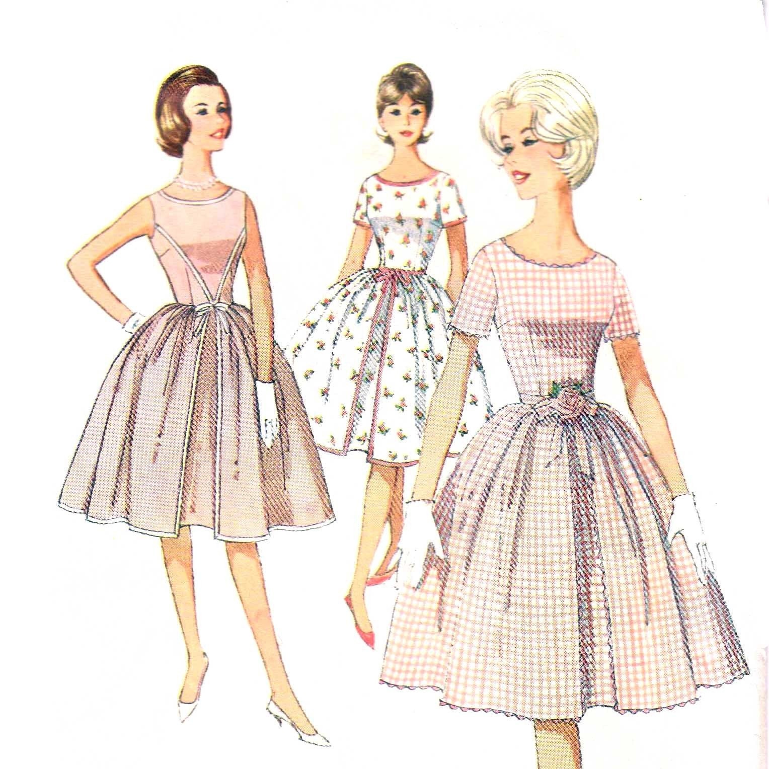 50s Fitted Dress 34-26-36 vintage pattern mad men