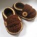 Crochet Baby Booties Little Button Loafers U Pick Size and Colors