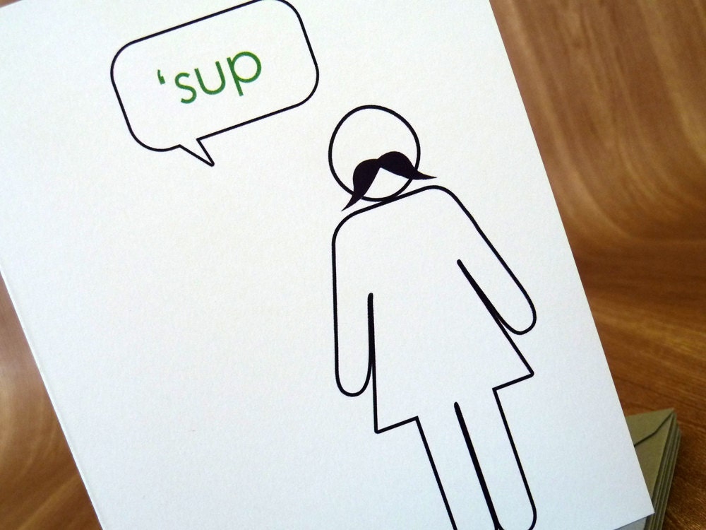 Stick Figure Note Set of 6 - Sup Female