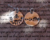 Hand Stamped Sterling Mother's Necklace-2 discs