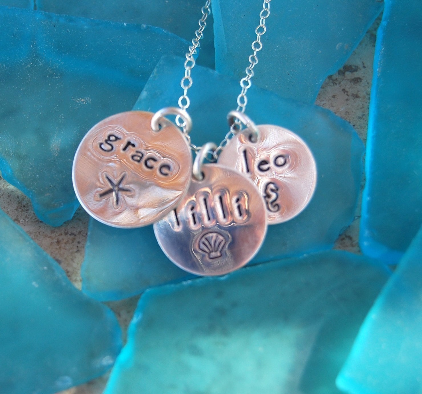 Sterling Silver Mother's Necklace with Multi-Sized Discs