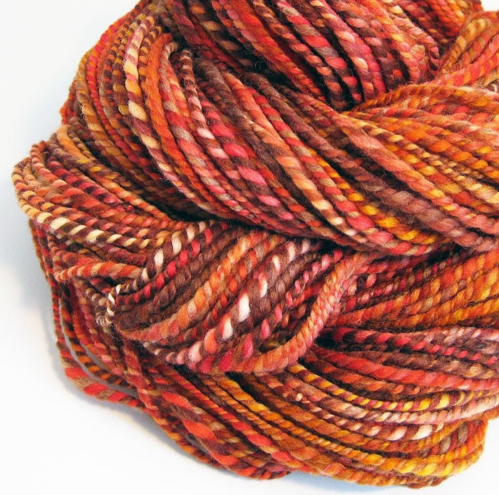 Handspun Merino Wool Yarn - Autumn Harvest - 150 Yards