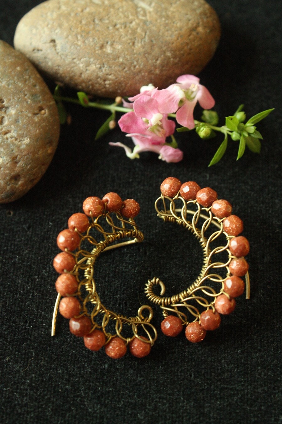 Fan Sandstone Earrings