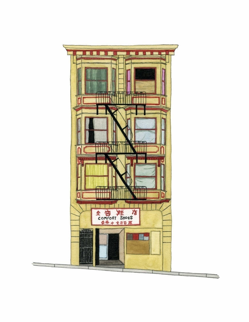 Comfort Shoes, San Francisco - Postcard