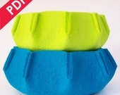 Sewing Pattern PDF - URCHIN 3mm Wool Felt Nesting Bowl Set