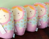 matryoshka style dolls "carminitas pastel butterfly grandes" (blue)  -- set of (5)