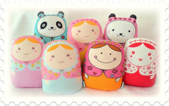 Exclusive micasita's collection-- "matryoshka style dolls" (grande size)  -- set of (7)