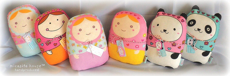Exclusive micasita's collection-- "matryoshka style dolls" (grande size) -- set (6)