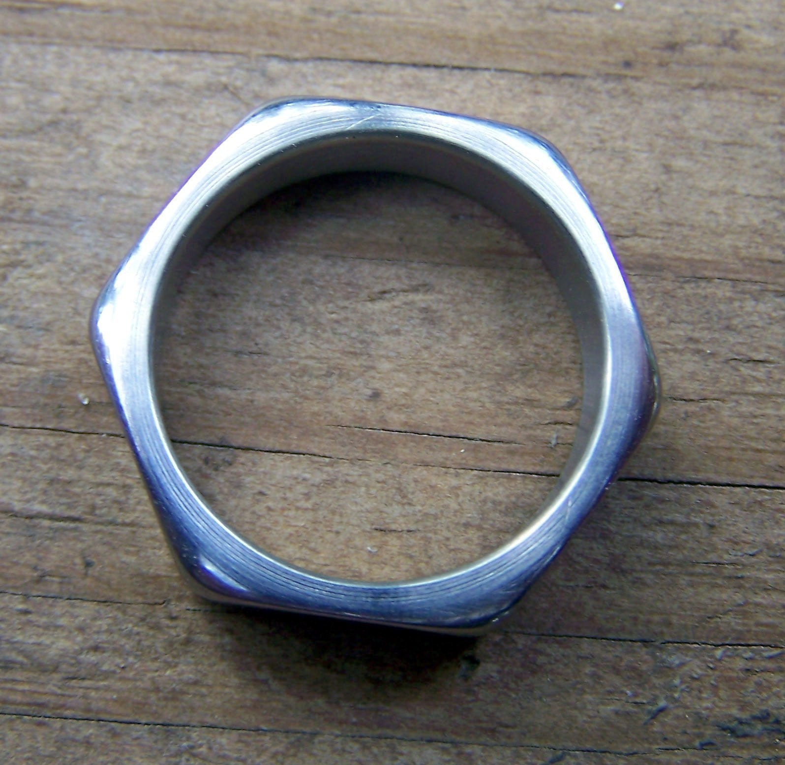 Hardware Ring (Hexagonal Titanium Band)