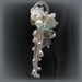 White Pearl Necklace with Swiss Blue Topaz, Labradorite, Sterling Silver