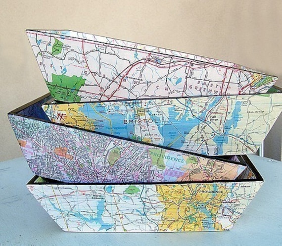Custom Map Tray - Large. 11 Diy-able Ideas For Using Maps and Mod Podge. Simplicity In The South.