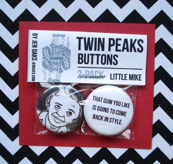 Twin Peaks Buttons - Little Mike
