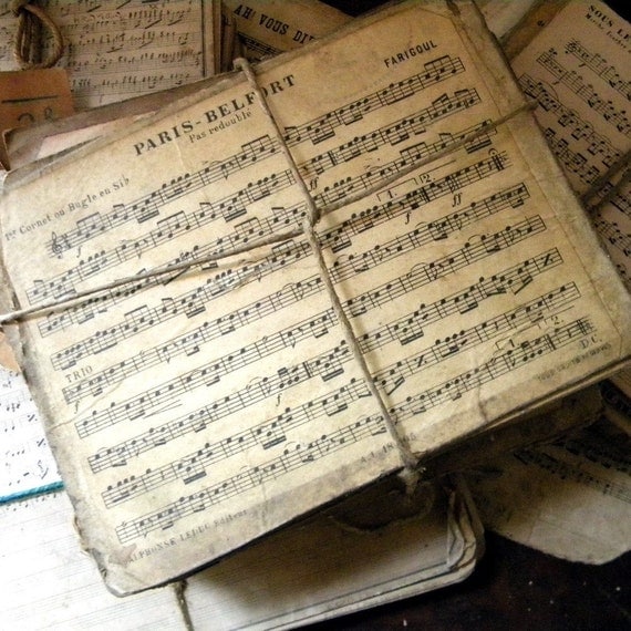 Vintage French sheet music, lot of 10