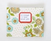 floral dot "12 things" mini book
