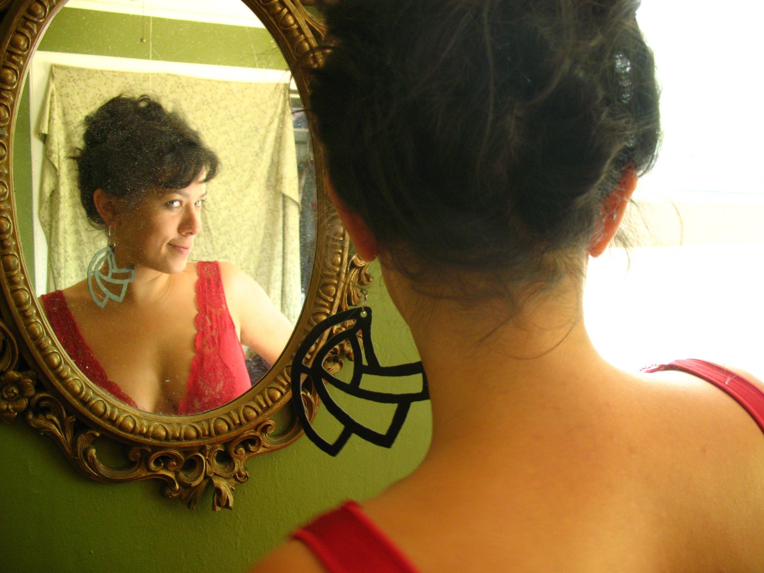 Reincarnated Records Wing Earrings