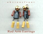Red Arm Earrings
