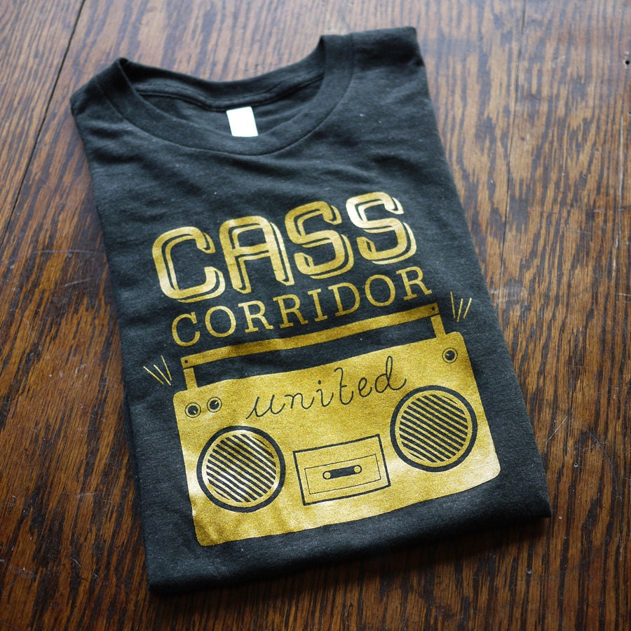 Cass Corridor United Detroit Soccer Team Logo T-Shirt (Sizes: XS,S,M,L,XL,2XL)