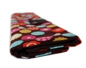 straight knitting needle organizer - bright flowers and birds
