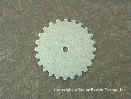 Antiqued Sterling Silver Plated Steampunk Gears, Watch and Clock Pieces (item 3000-large AS) - 6 Pieces