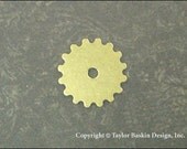 Steampunk Gears, Watch and Clock Pieces in Antiqued Polished Brass (item 3002-small AG) - 6 Pieces