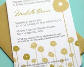 Yellow Poppies Baby Shower Invite or Announcement