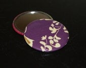 Fabric Covered Pocket Mirror 2.25 inches