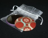 Island Girl Bags - Fabric Covered Pocket Mirror 2.25 inches in Joel Dewberry