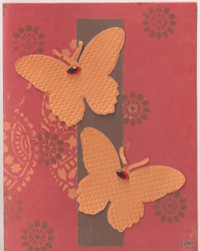 Handmade Card Butterfly Embossed all Occasion