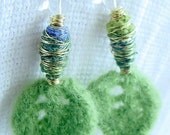 Spiral Stem Leaf Earrings