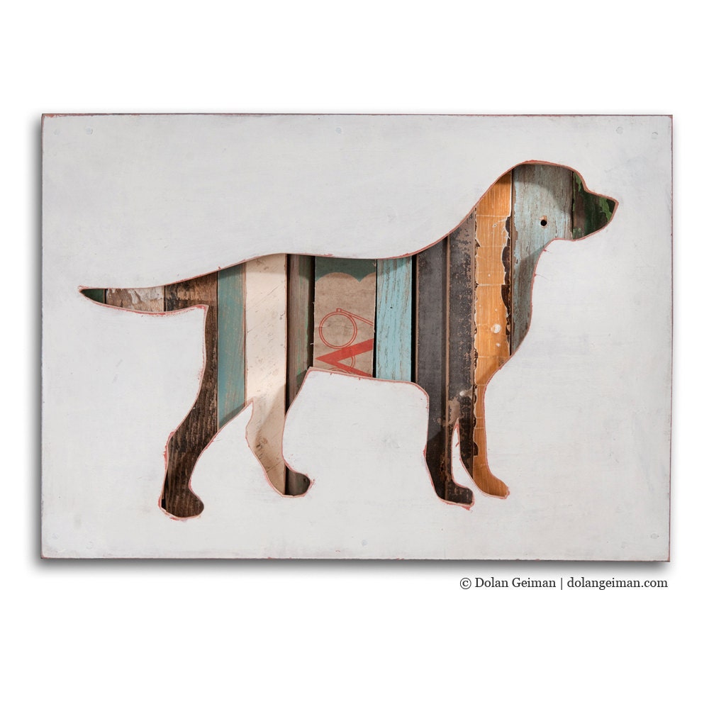 Labrador Art, Dog Walk (Mini) Collection, Custom Silhouette, Made to Order