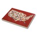 US Map Art Print on Wood, Map (Red) BOX PRINT reproduction