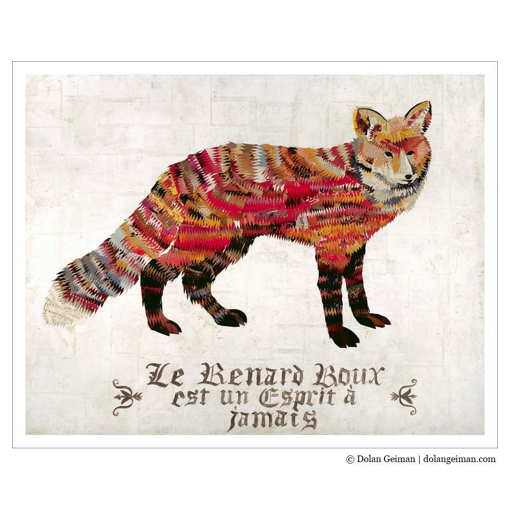 Red Fox Art Print on Paper, 11x14 Print