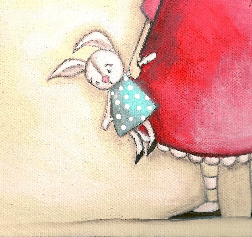 Print of my original painting -  B is for Bunny