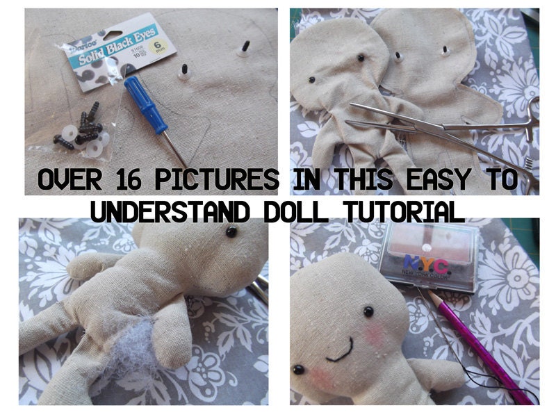 e pattern and picture tutorial for Rainbow Pocket Doll super cute and easy to sew
