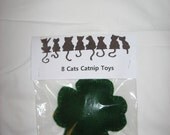 Organic Catnip 4 leaf Clover for your Irish Cat or Kitten on St. Patrick's Day