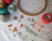 josie's garden stitch sampler