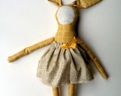 josie (or joey) bunny PDF : pattern and instructions to make a soft bunny toy with a skirt