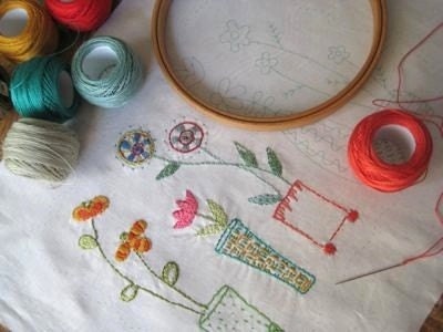 josie's garden stitch sampler