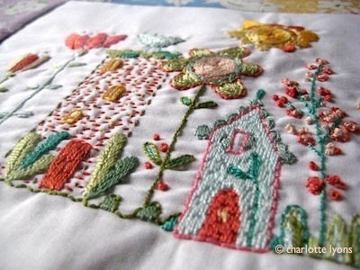 bloom stitching sampler