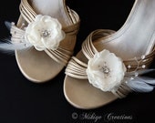 Wedding Accessories, Bridal Shoe Clips,  Bridal Accessories - Fluttering Softly
