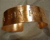 I AM Choctaw  copper cuff bracelet Choctaw language  tribal name Custom personalized custom alchemy Choctaw Indian made