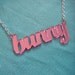 Pink Acrylic BUNNY Necklace