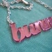 Pink Acrylic BUNNY Necklace