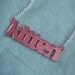 Pink or Blue Acrylic KITTEN Necklace