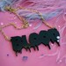 Black BLOOD Acrylic Necklace