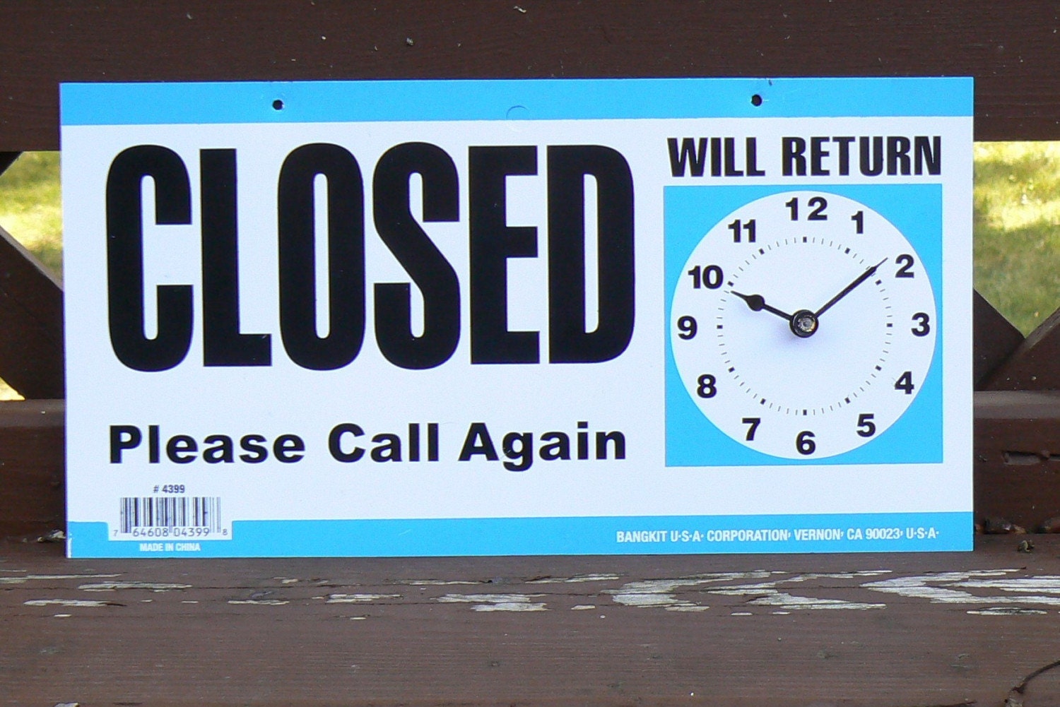 closing time sign