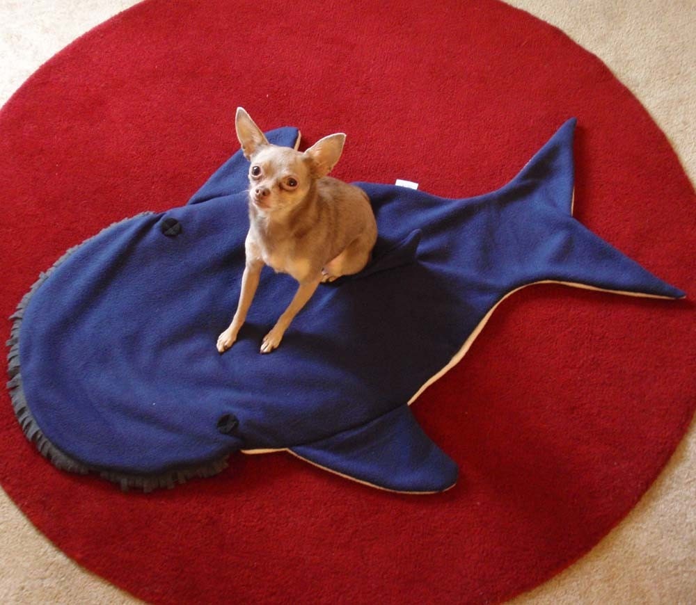 Dog Bed Blanket - Winston The Blue Whale - PetCosy - Silly Pet Sleeping Bag