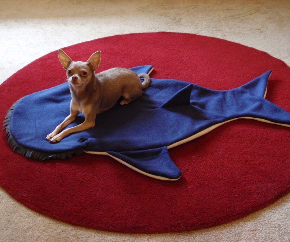 Pet Bed Blanket - Winston The Blue Whale - PetCosy - Silly Pet Sleeping Bag / Baby Photo Prop